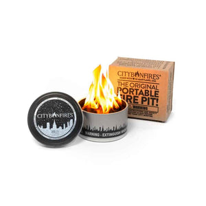 City Bonfires small portable fire pit in round container