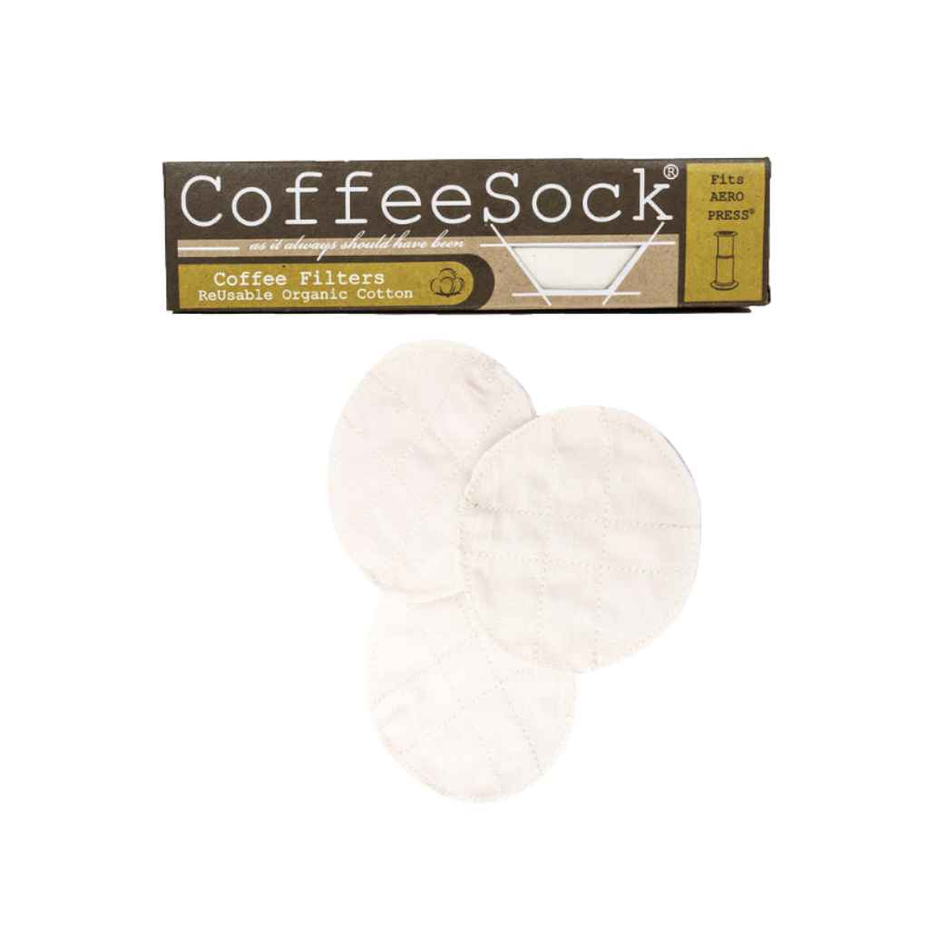 Aeropress Organic and ReUsable Coffee Cotton Filters-CoffeeSock