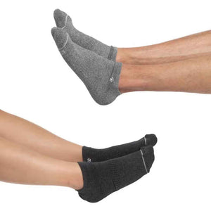 Conscious Step Ankle Socks that Save Dogs 3 Pairs black, dark gray, and medium gray. Fair Trade. Organic
