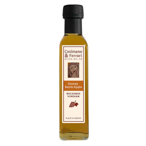 Cosimano & Ferrari's Granny Smith Apple Balsamic Vinegar, 8/45 fl oz. Sourced in Italy, made in USA.