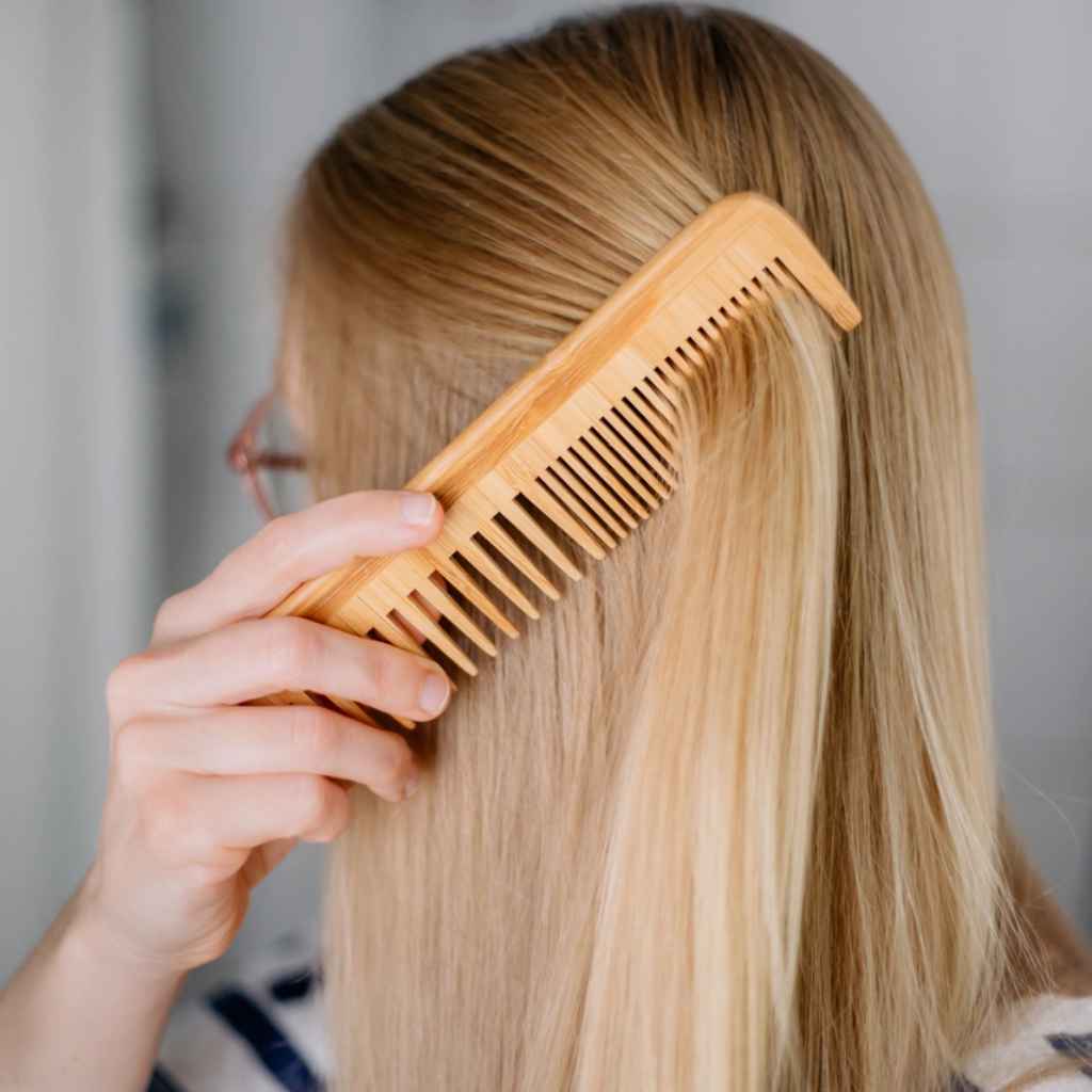 Bamboo hair comb made by Croll &amp; Denecke.