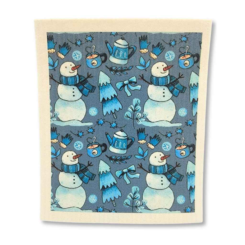 Swedish Dishcloth — Snowmen