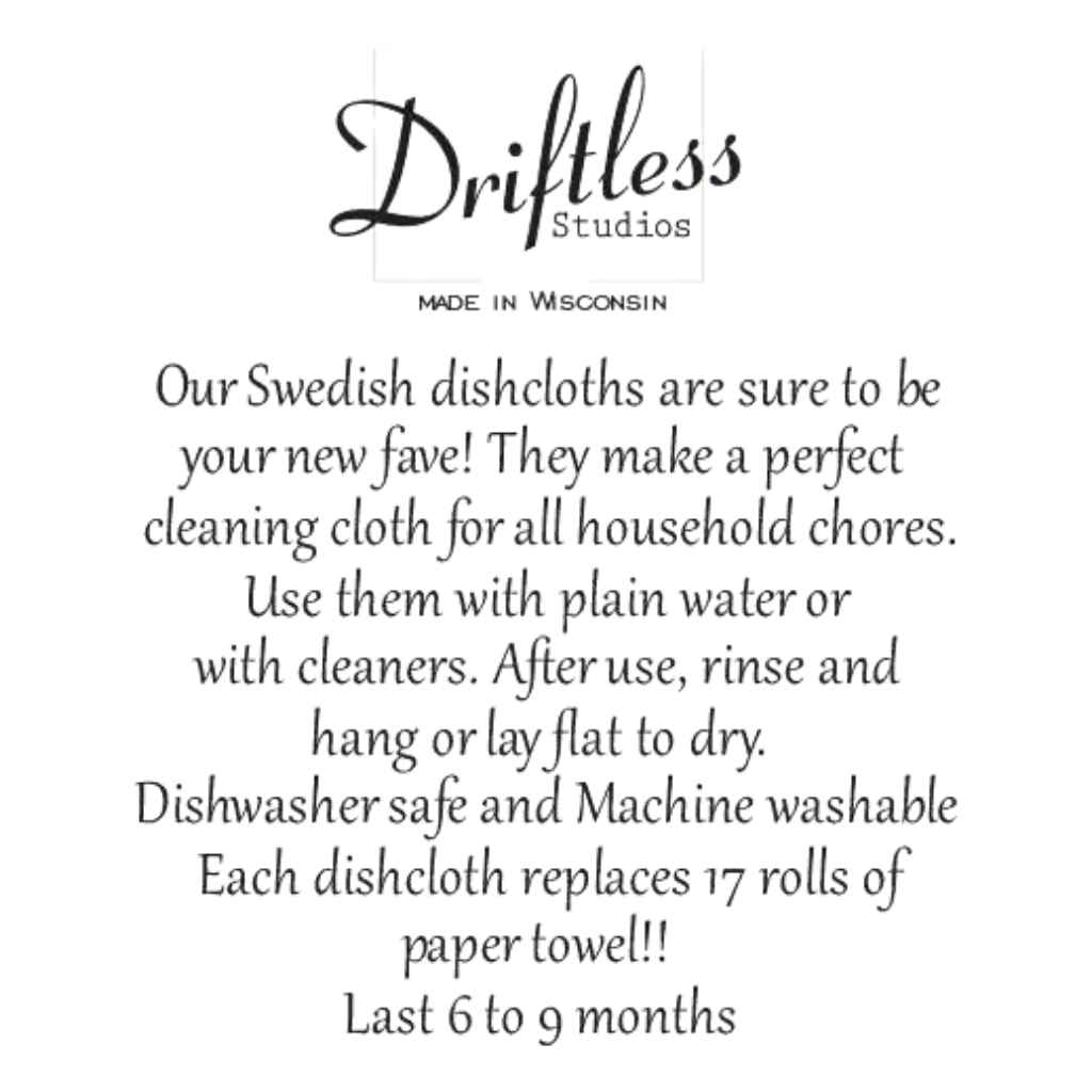 Swedish Dishcloth — Fall Flowers