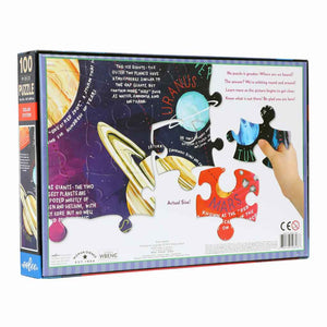 eeBoo Solar System Puzzle, 100 Pieces - back of box