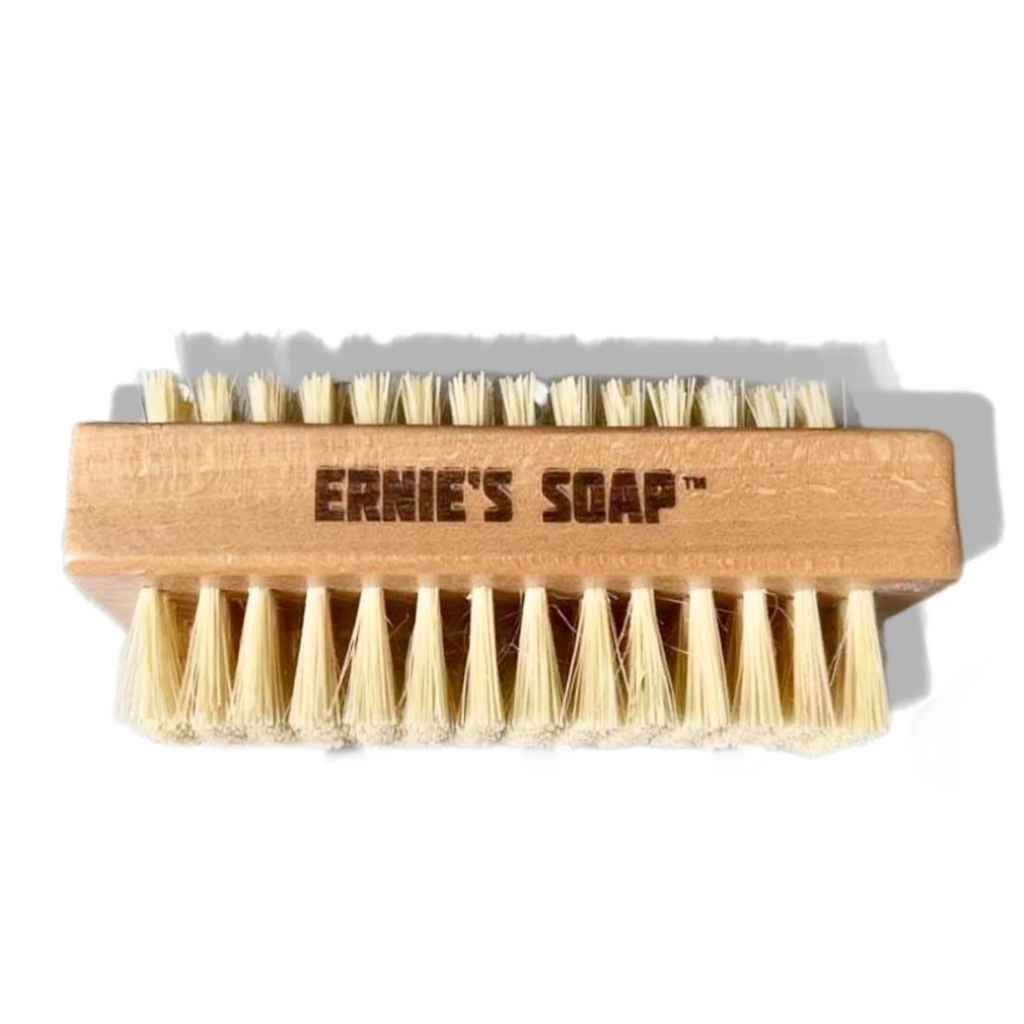 Ernie's Degreasing Hand Soap, 2.3oz, all-natural, long-lasting hand soap, made in USA. Nail brush