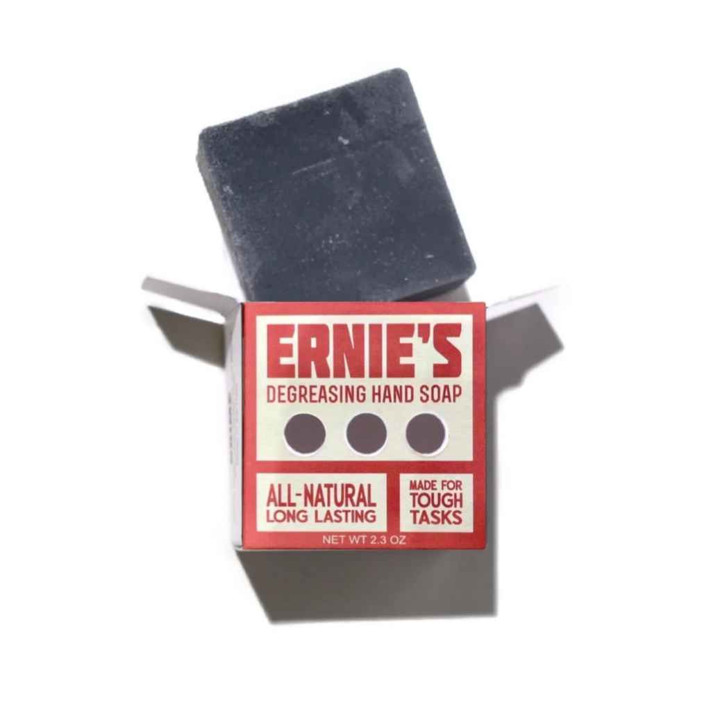 Ernie's Degreasing Hand Soap, 2.3oz, all-natural, long-lasting hand soap, made in USA.