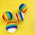 Friendsheep Dryer Balls - Rainbow design, Set of 4