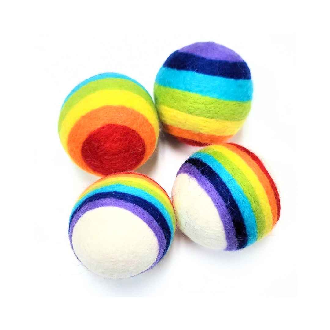 Friendsheep Dryer Balls - Rainbow design, Set of 4