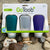 Refillable Silicone Squeeze Bottles for Travel made by humangear - GoToob+ is TSA approved for air travel. Designed in USA. 3-pack includes purple, clear, and teal silicone bottles.