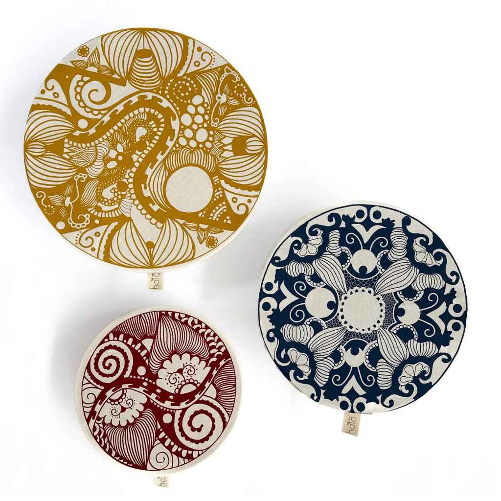 Organic Cotton Dish Covers — Round 3-Pack (M,L,XL) | Paradise