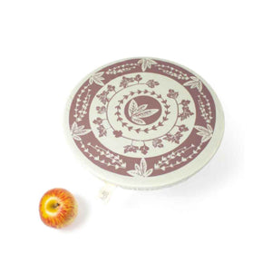 Organic Cotton Dish Cover, fits large round dishes. Made in South Africa. Fair Trade Halo Dish Covers. Herbs Series print