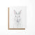 Heather S. Vitticore artisan notecards - hand drawn watercolor prints of animals and botanicals - Rabbit Print