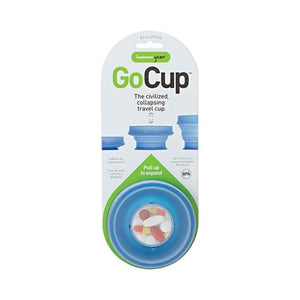Collapsible reusable silicone travel cup and container - GoCup by humangear. 8oz. BPA-free, plastic-free. 