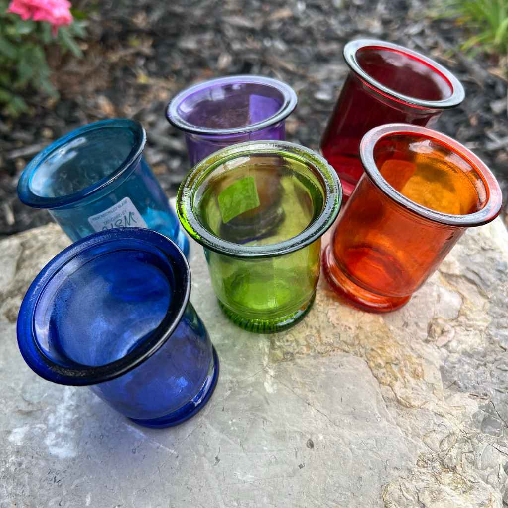 Recycled Glass Mini Hurricane Candle Holder - What's Good