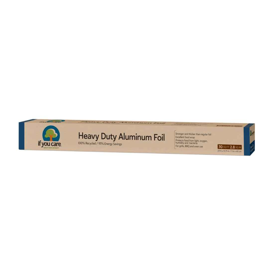 100% Recycled Heavy Duty Aluminum Foil made by If You Care. 30 square feet