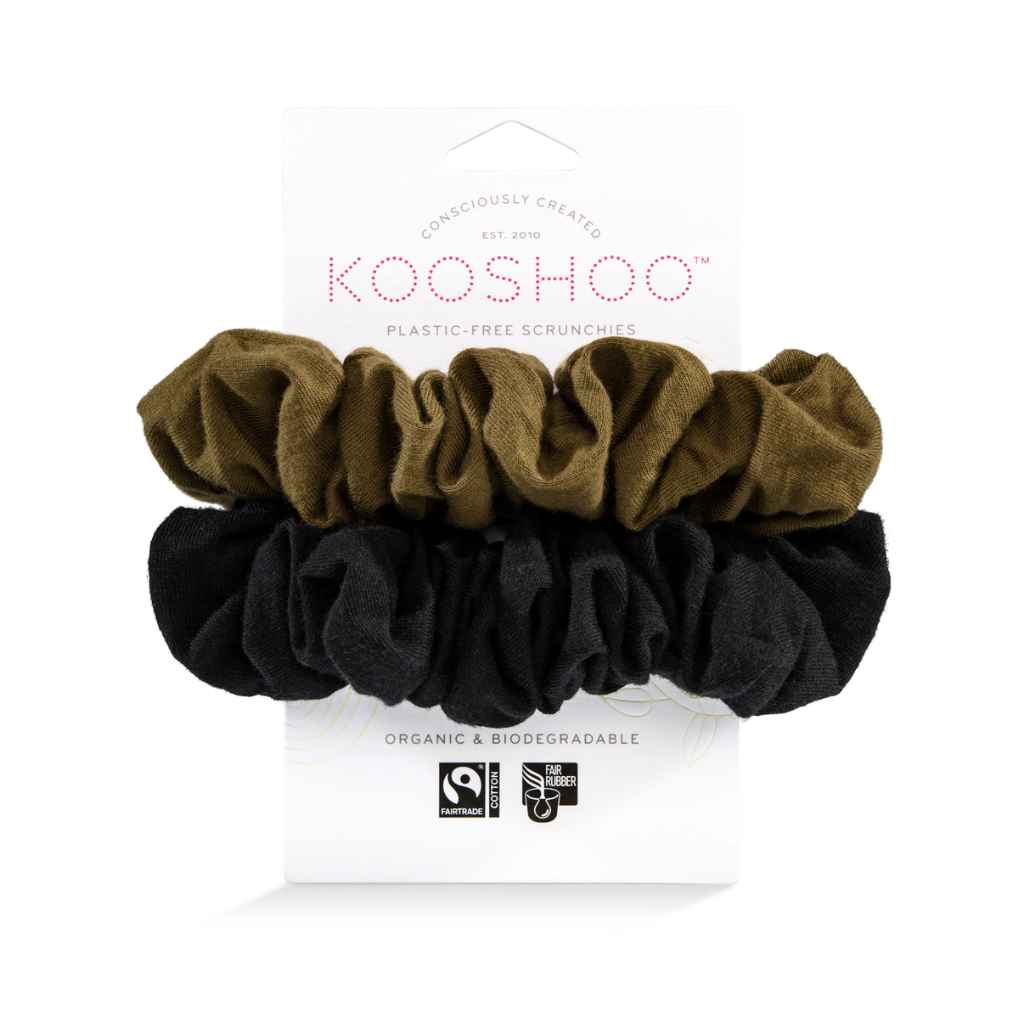 Plastic-Free Organic Cotton Scrunchies | 2-Pack