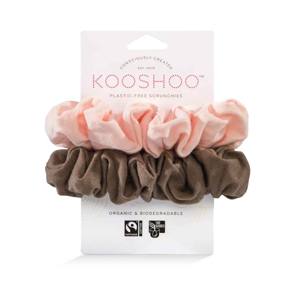 Plastic-Free Organic Cotton Scrunchies | 2-Pack