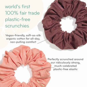 Plastic-Free Organic Cotton Scrunchies | 2-Pack