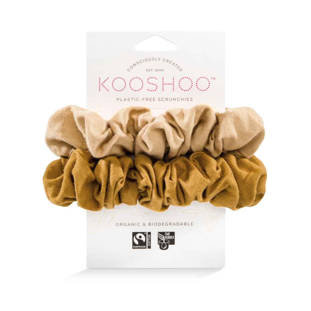 Plastic-Free Organic Cotton Scrunchies | 2-Pack