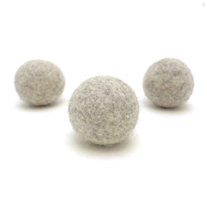 LooHoo all-natural reusable wool dryer balls, fragrance-free, hypoallergenic dryer balls, sustainable laundry. Made in USA.