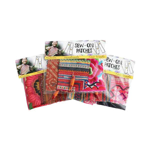 DIY Sew-On Patch Kit from Lumily made of upcycled traditional fabrics from Thailand. Fair Trade, Woman owned business.