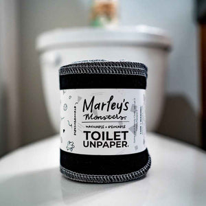 Marley's Monsters washable and reusable Toilet UNpaper - 100% cotton flannel reusable toilet paper. Made in USA.