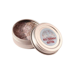 open tin container of silver Eco-Friendly Glitter made by Natural Earth Paint