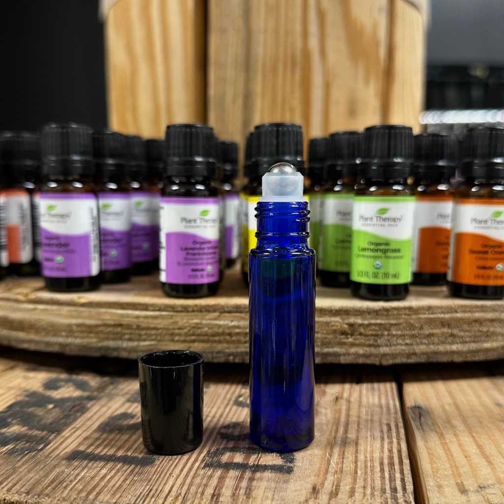 Essential Oil Roller Bottle Applicator (Glass Vial + Stainless Roller Ball)