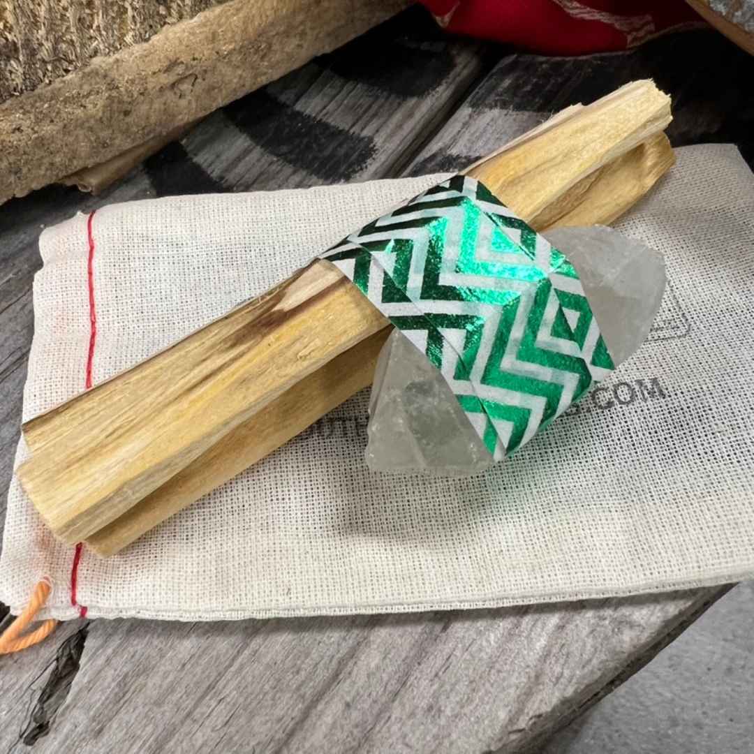 Palo Santo Incense & Quartz Crystal – Bundle