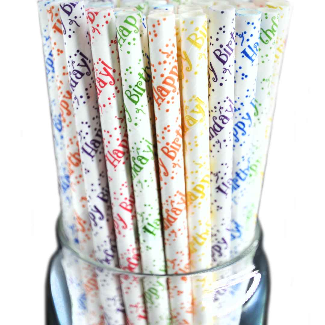 Roc Paper Straws | Prints for Occasions: Happy Birthday