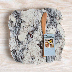 Reclaimed Granite Cheese Board with chiseled edges made by Sea Stones. Handcrafted.