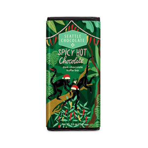 Seattle Chocolate Company, Spicy Hot Chocolate Truffle Bar. 2.5oz. Rainforest Alliance Certified Cacao. Non GMO.