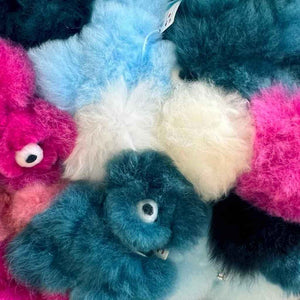 Alpaca Wool Stuffed Animal Bear — Fantasy Colors