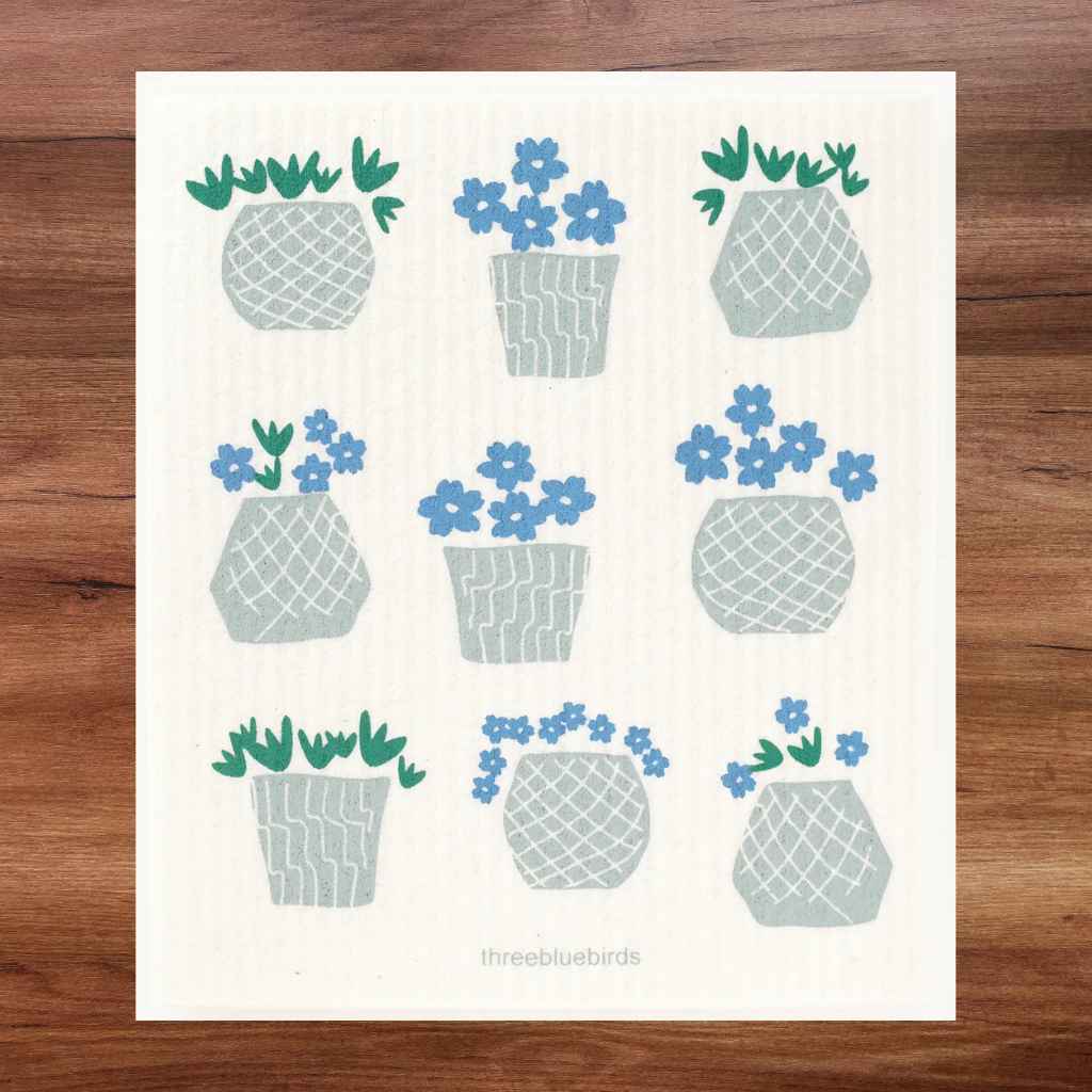 Flower Pots — Swedish Dishcloth