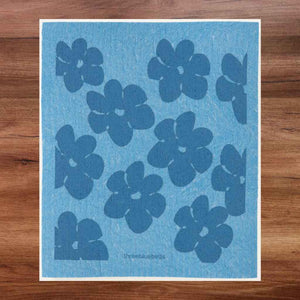 Three Bluebirds Swedish Dishcloth — Flower Power