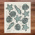 White Swedish Dishcloth with Teal Sea Shells Pattern Eco-Friendly