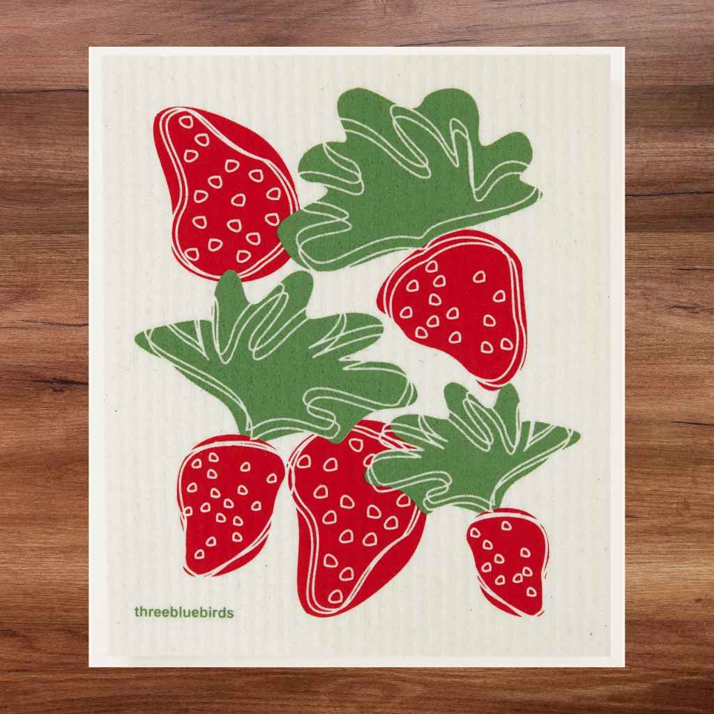 Swedish Dishcloth — Strawberries