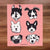 Pink Swedish Dishcloth with Black and White Dogs Pattern Eco-Friendly reusable dish cloth