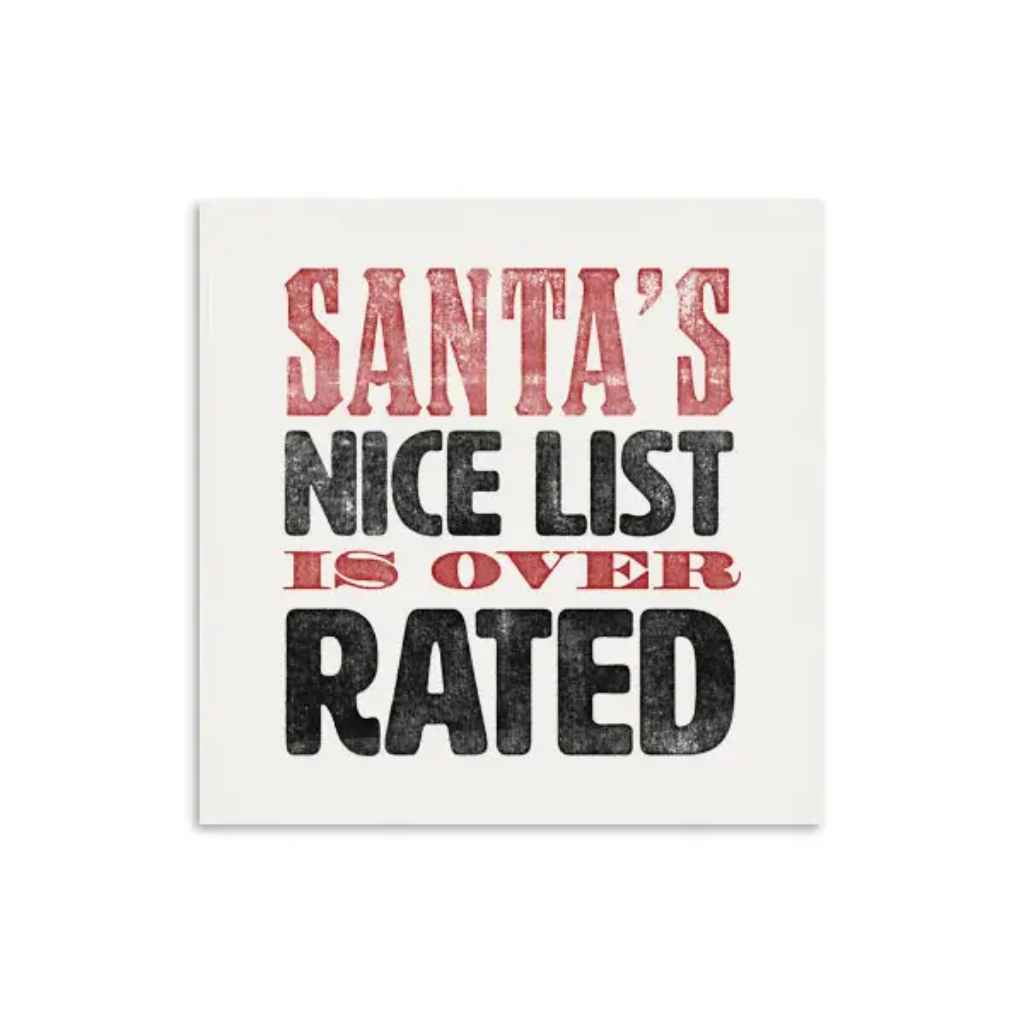 Mini Notecard | Santa&#39;s Nice List Is Over-Rated