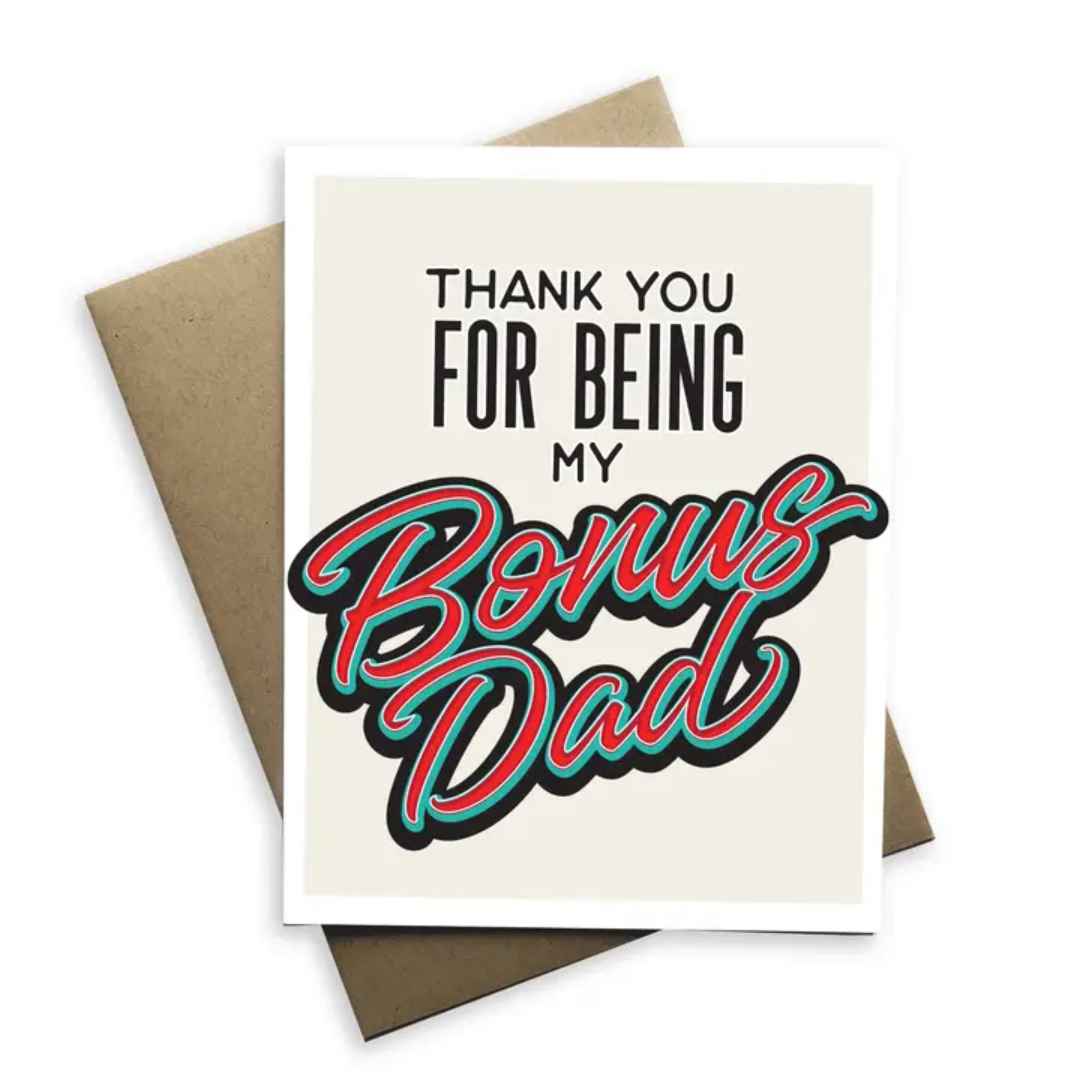 Notecard | Thank You For Being My Bonus Dad