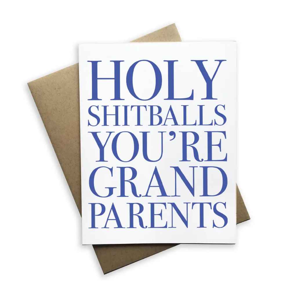 Notecard | Holy Sh*tballs, You&#39;re Grandparents