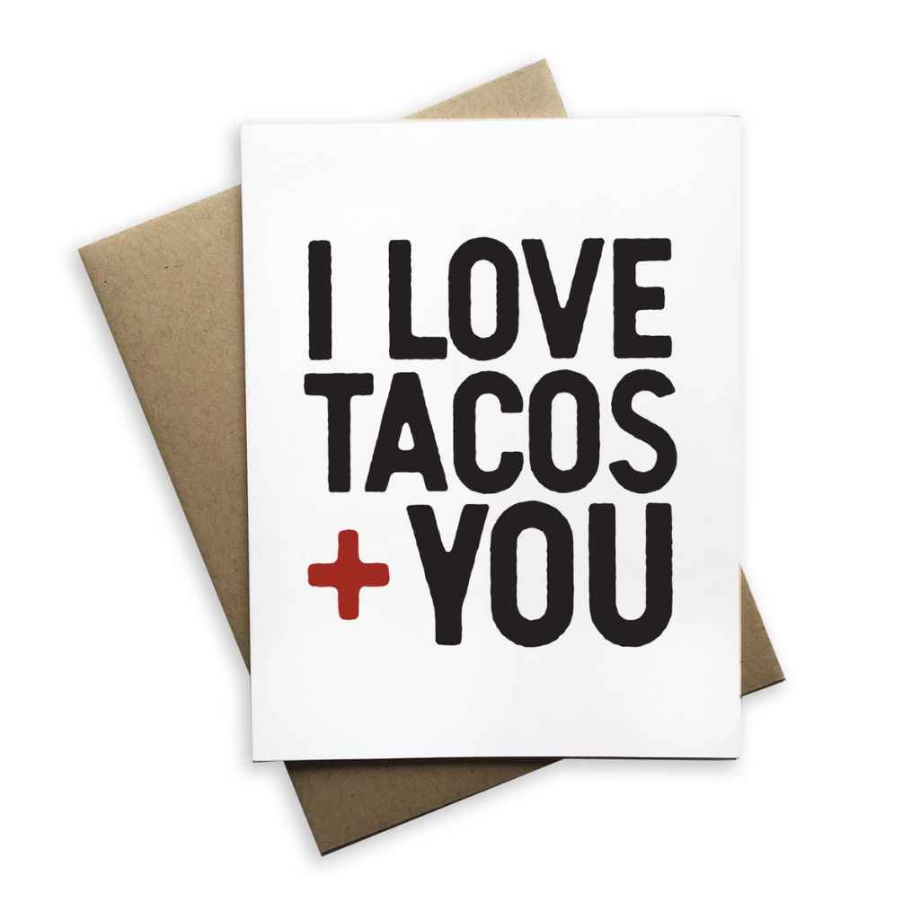 Notecard | I Love Tacos + You Info