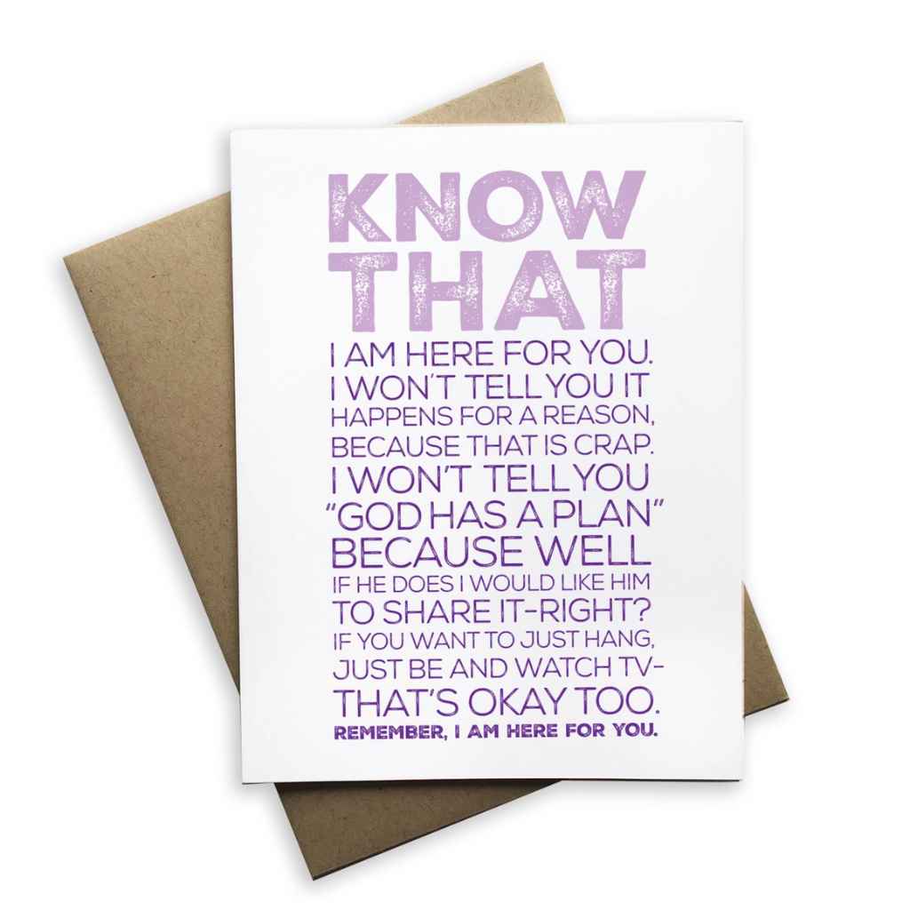 Notecard | Know That I Am Here For You.... (Cancer Support)