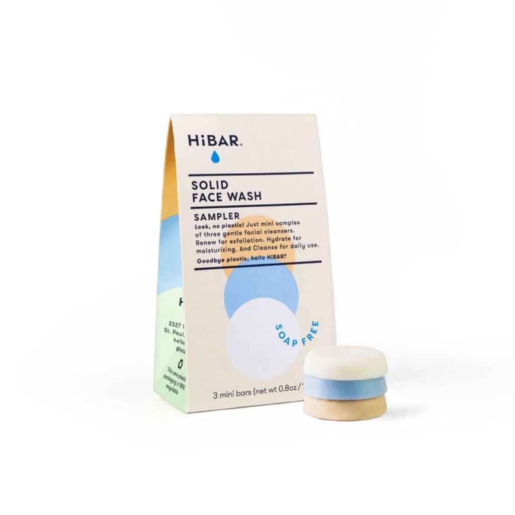 HiBAR Solid Face Wash Bars - sampler pack