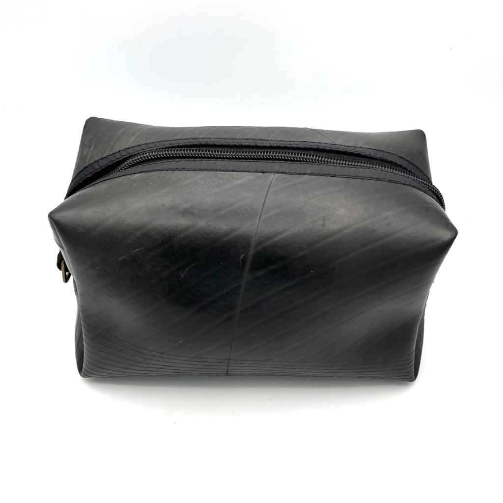 Upcycled Toiletry Bag made of recycled inner tubes. Fair Trade, made in Nepal.