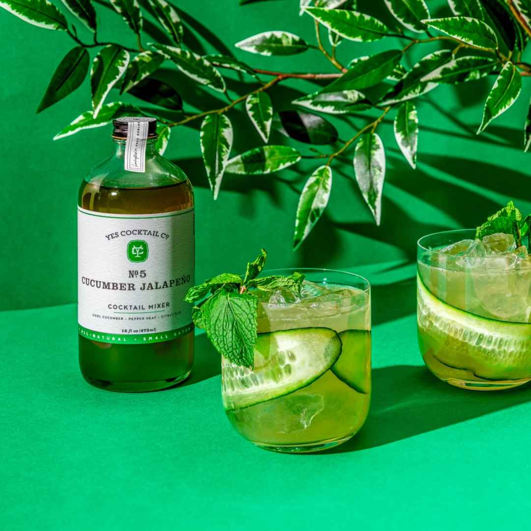 Yes Cocktail Co. all natural alcohol-free cocktail mixer - Cucumber Jalapeno