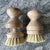 Bamboo Ergonomic Dish Brush Pot Scrubber with Sisal fiber bristles, shown with replaceable brush head removed