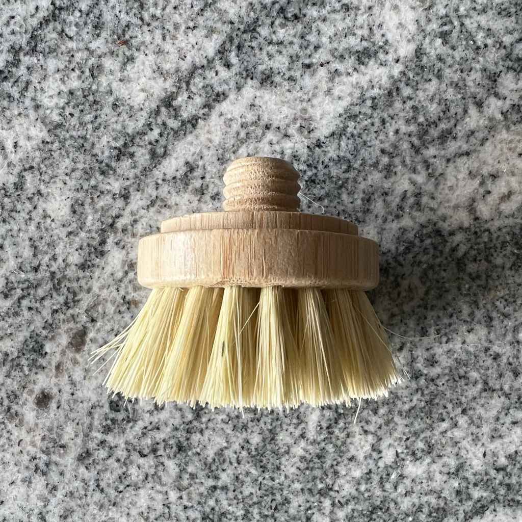 Bamboo kitchen dish brush replacement head