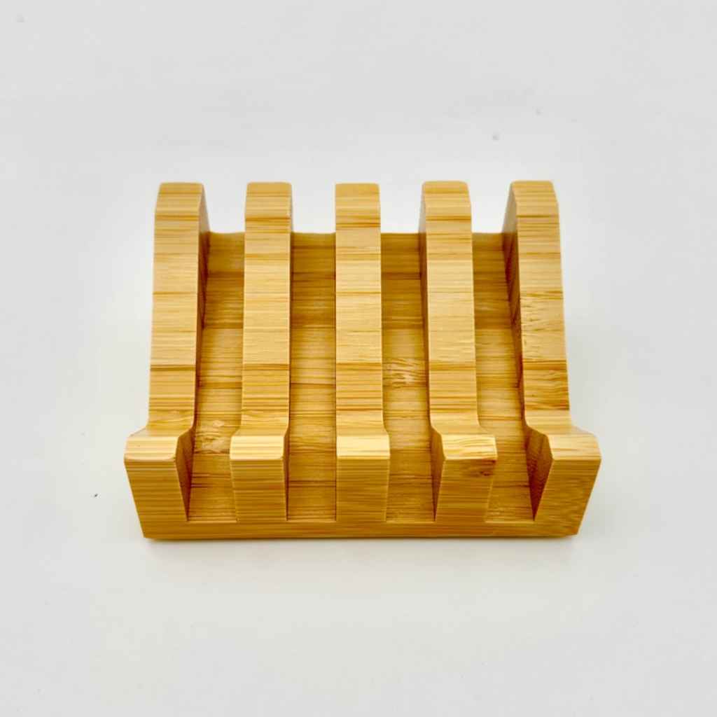 Zefiro slanted bamboo soap dish