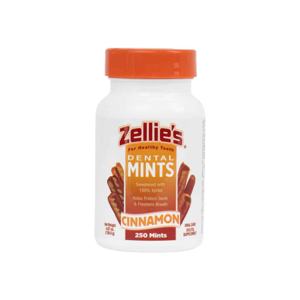 Zellie's Dental Mints - 100% Xylitol - Cinnamon - 250 count Jar